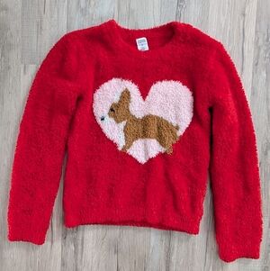 Harper Canyon Red Sweater with Heart Design, 6Y (X2)